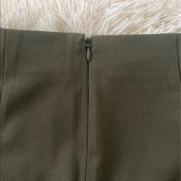 Olive Green Lace Up Mini Skirt - Picture 3 of 3